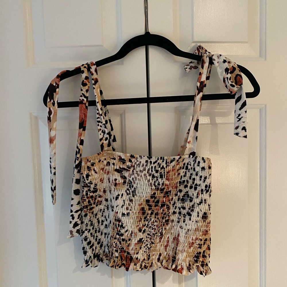 Juniper Blu Crop Top Tie Straps